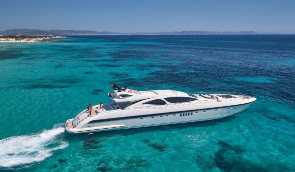 Sail round Ibiza aboard a superyacht